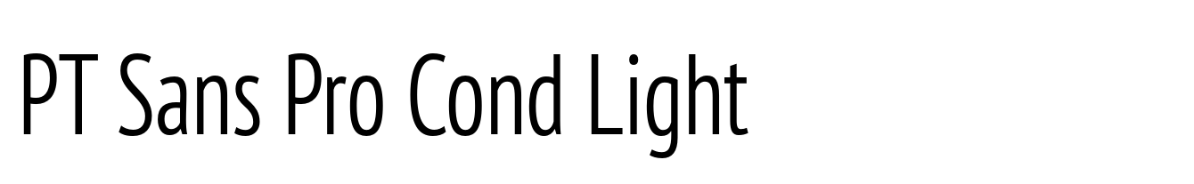 PT Sans Pro Cond Light